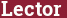 Brick with text Lector