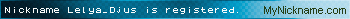 Nickname Lelya_Djus is registered