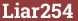 Brick with text Liar254