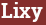 Brick with text Lixy