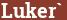 Brick with text Luker`