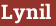 Кирпич с текстом Lynil