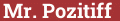 Кирпич с текстом Mr. Pozitiff