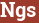 Brick with text Ngs