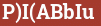 Brick with text P)I(ABbIu