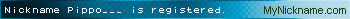 Nickname Pippo___ is registered