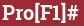 Brick with text Pro[F1]#