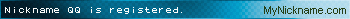 Nickname QQ is registered