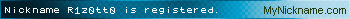 Nickname R1z0tt0 is registered