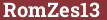 Brick with text RomZes13