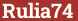 Кирпич с текстом Rulia74