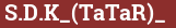 Brick with text S.D.K_(TaTaR)_