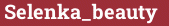 Brick with text Selenka_beauty