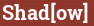 Brick with text Shad[ow]