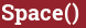 Brick with text Space()