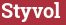 Brick with text Styvol