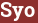 Brick with text Syo