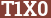 Brick with text T1X0