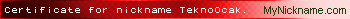Nickname TeknoOcak