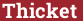 Brick with text Thicket