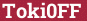 Brick with text Toki0FF