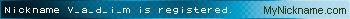 Nickname V_a_d_i_m is registered