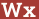Brick with text Wx