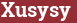 Brick with text Xusysy