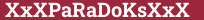 Brick with text XxXPaRaDoKsXxX