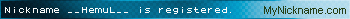 Nickname __HemuL__ is registered