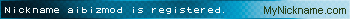 Nickname aibizmod is registered