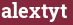 Brick with text alextyt