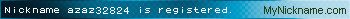 Nickname azaz32824 is registered