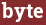 Brick with text byte