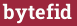 Brick with text bytefid