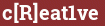 Brick with text c[R]eat1ve