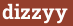 Brick with text dizzyy