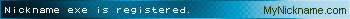 Nickname eхe is registered