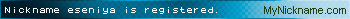Nickname eseniya is registered