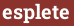 Brick with text esplete