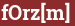 Brick with text fOrz[m]