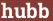 Кирпич с текстом hubb