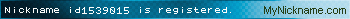 Nickname id1539015 is registered