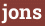 Brick with text jons