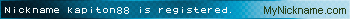 Nickname kapiton88 is registered