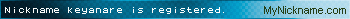 Nickname keyanare is registered
