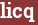 Brick with text licq