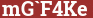 Brick with text mG`F4Ke