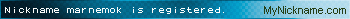 Nickname marnemok is registered