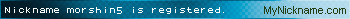 Nickname morshin5 is registered